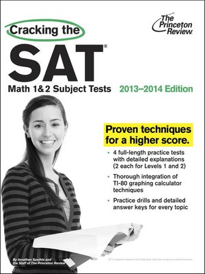 cover image of Cracking the SAT Math 1 & 2 Subject Tests, 2013-2014 Edition